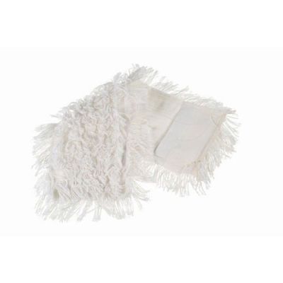 Flat mop polyester/cotton 50x16cm with pockets, White