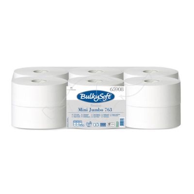 BulkySoft Mini Jumbo 763 Premium toilet rolls, 2-ply, 145m